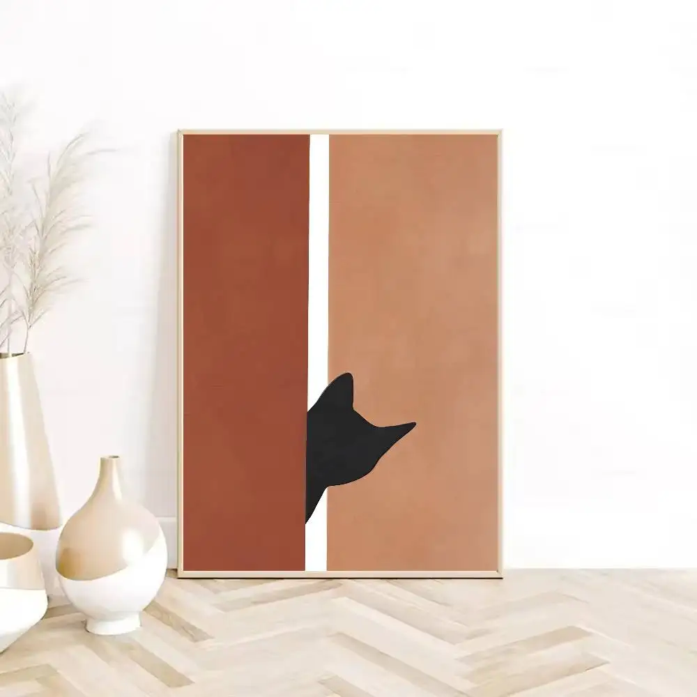 Plakat boho abstrakcja Jasnoszary