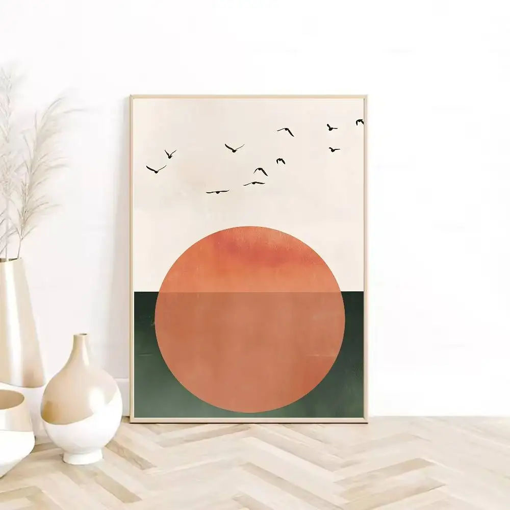 Plakat boho abstrakcja Zielony
