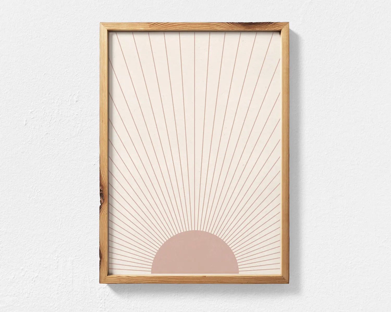 Boho słońce mid century - plakat abstrakcyjny Fioletowy