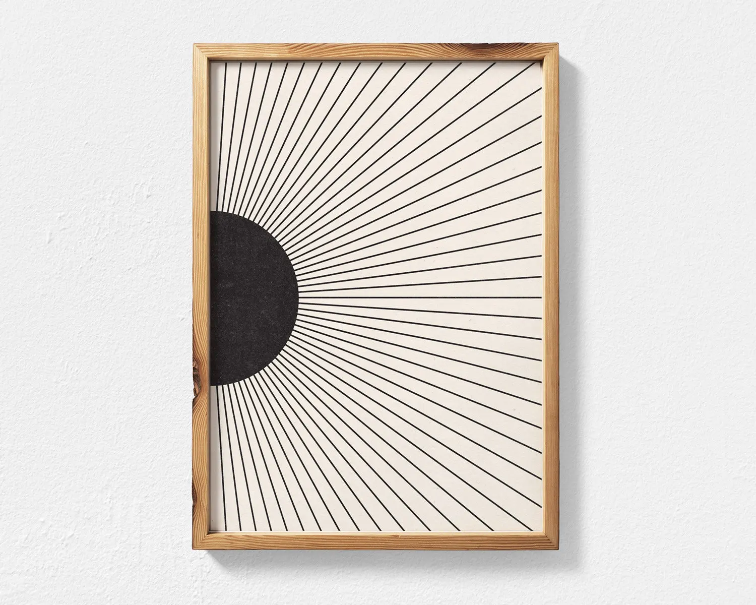 Boho słońce mid century - plakat abstrakcyjny Jasnozielony