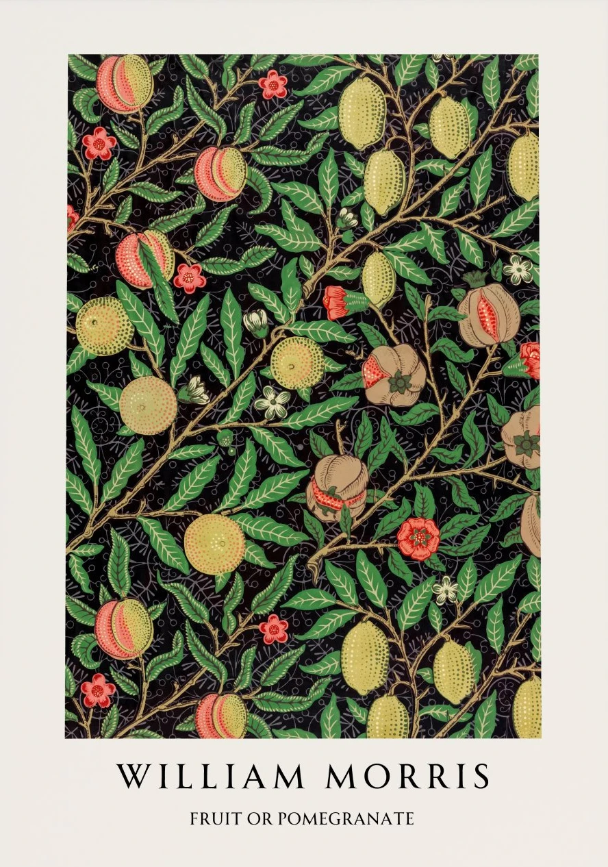 Plakat Botaniczny Vintage z Kwiatami Biały