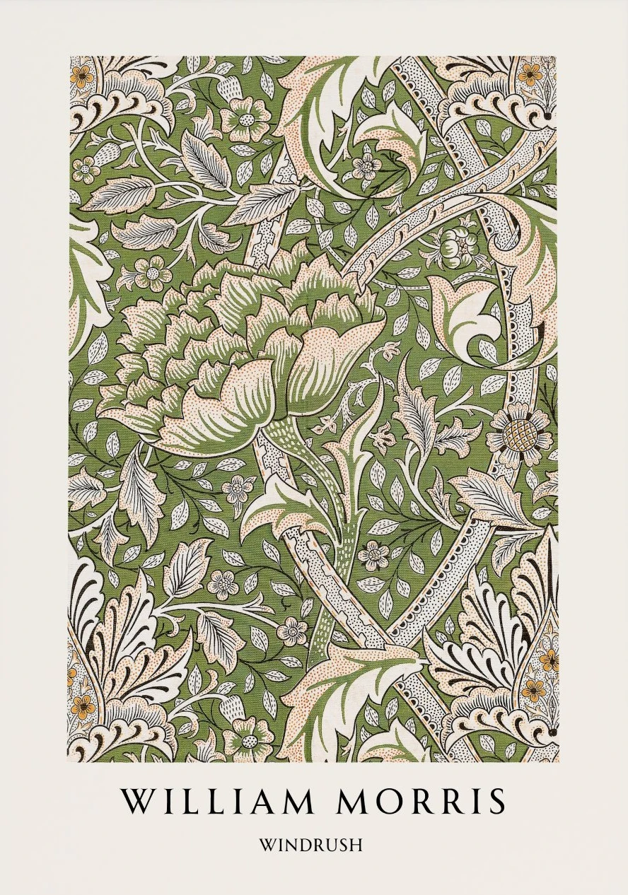 Plakat Botaniczny Vintage z Kwiatami Brązowy