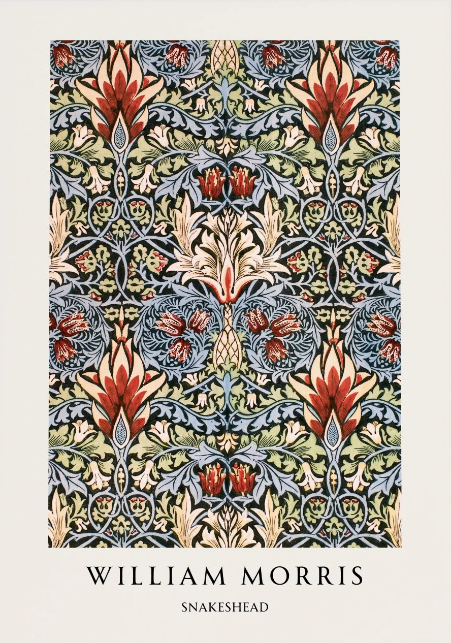 Plakat Botaniczny Vintage z Kwiatami Ciemny szary