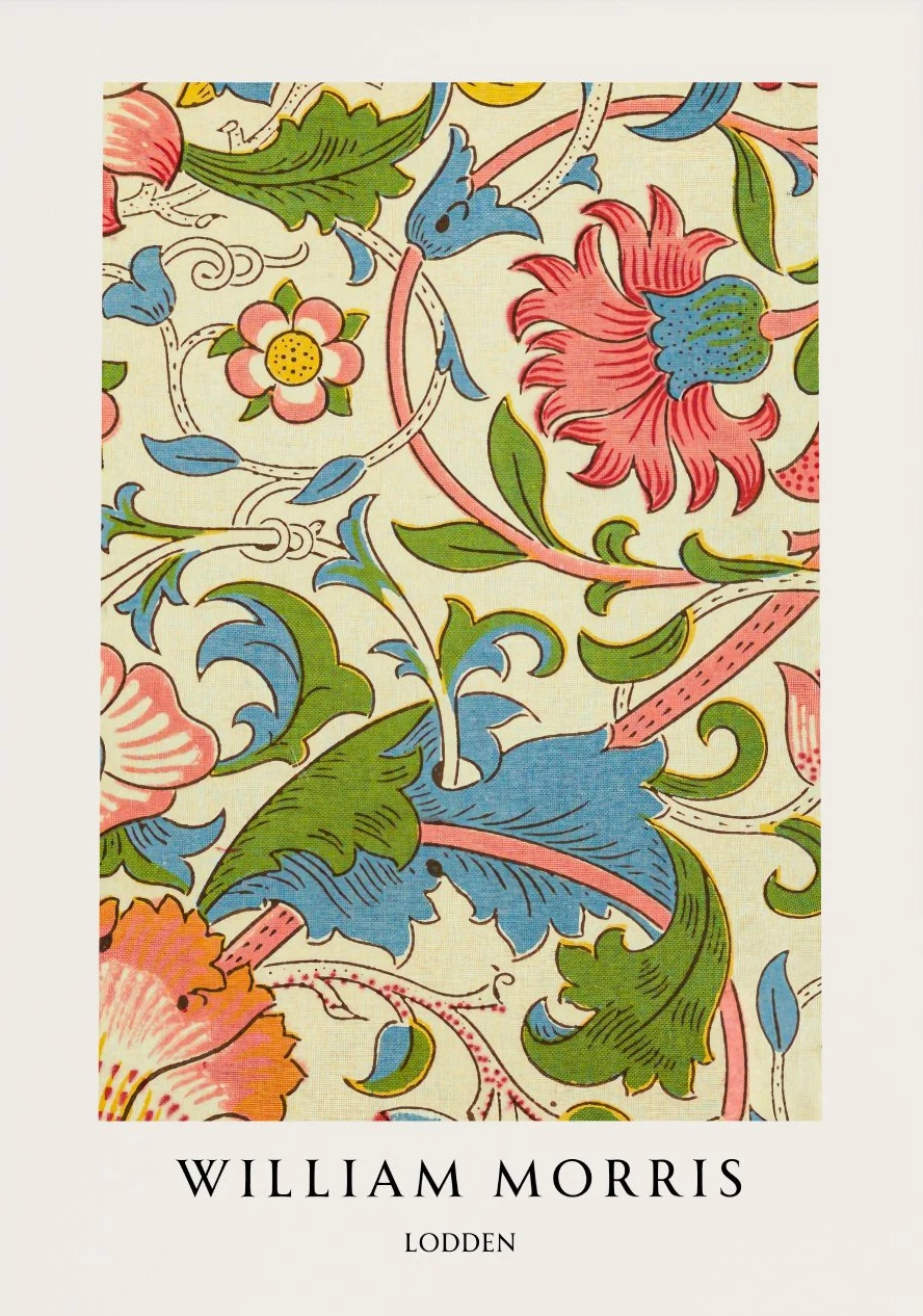 Plakat Botaniczny Vintage z Kwiatami Fioletowy