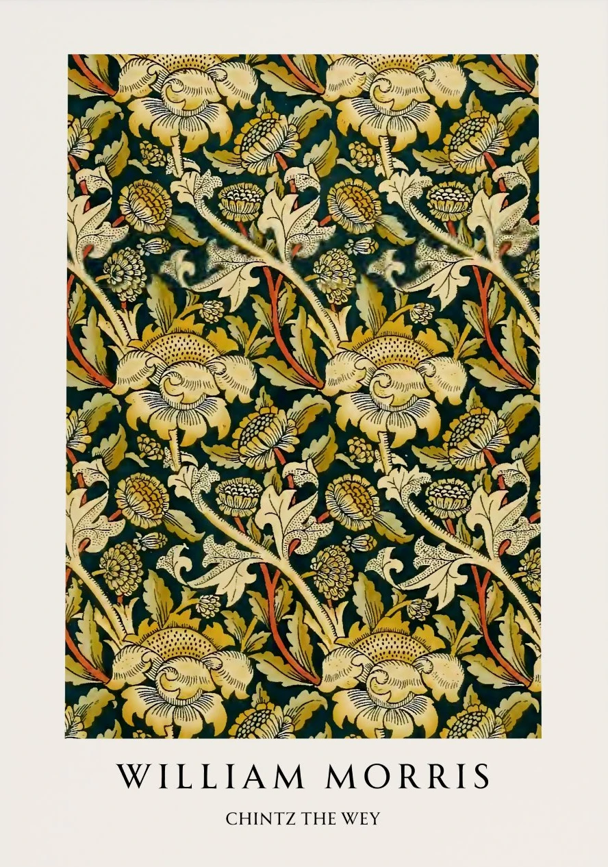 Plakat Botaniczny Vintage z Kwiatami Jasnoszary