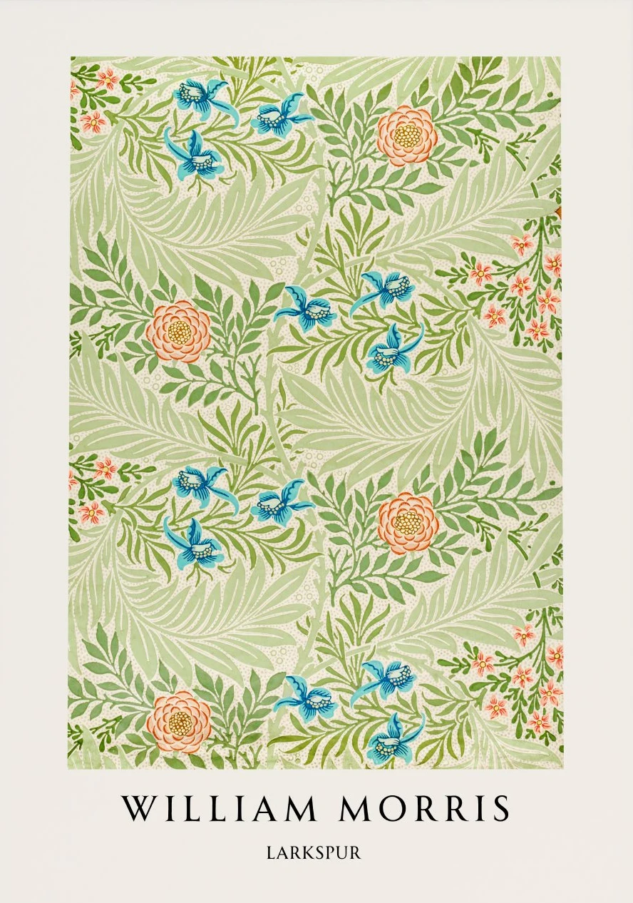 Plakat Botaniczny Vintage z Kwiatami Jasny
