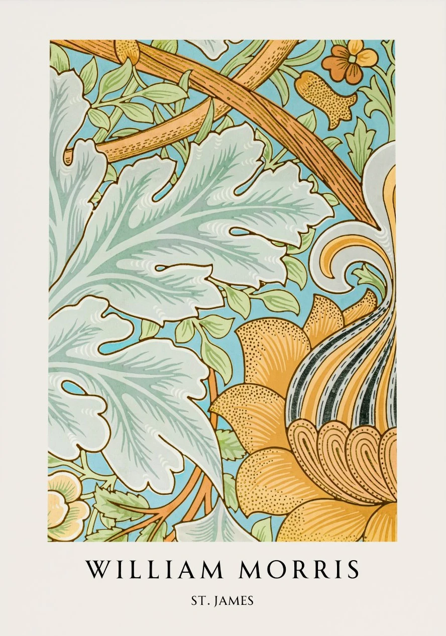 Plakat Botaniczny Vintage z Kwiatami Pomarańczowy