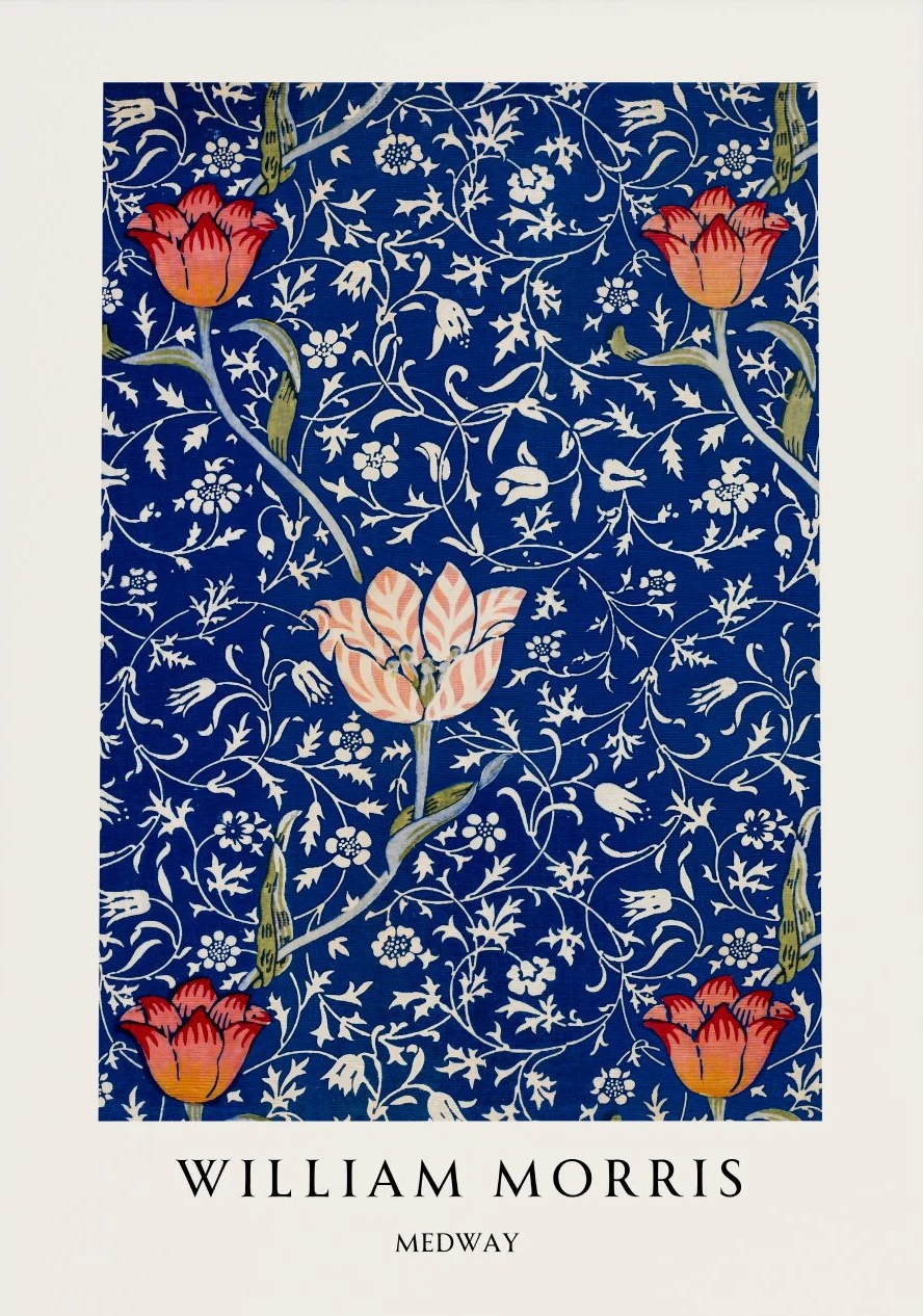 Plakat Botaniczny Vintage z Kwiatami Wielo