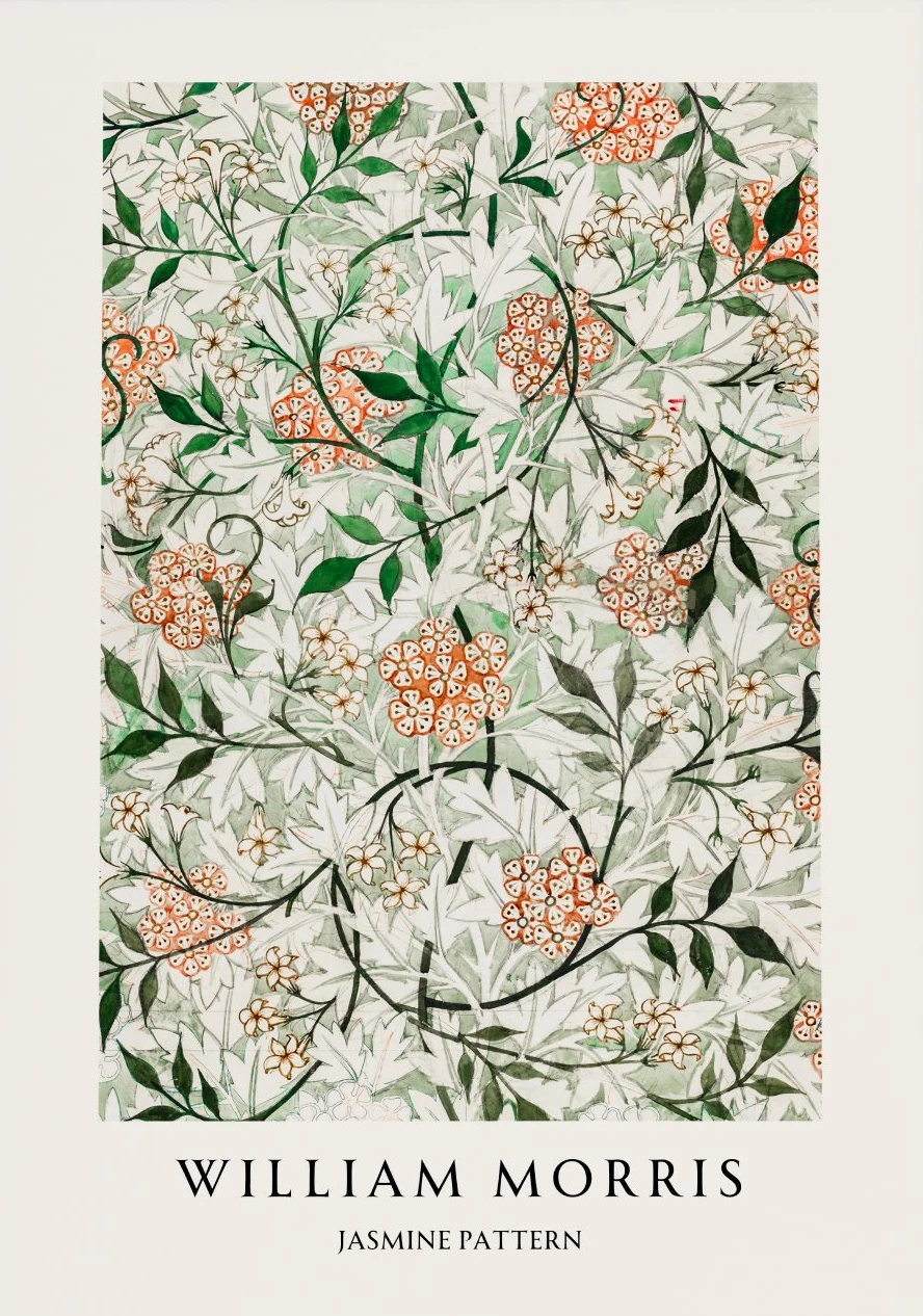 Plakat Botaniczny Vintage z Kwiatami Zielony