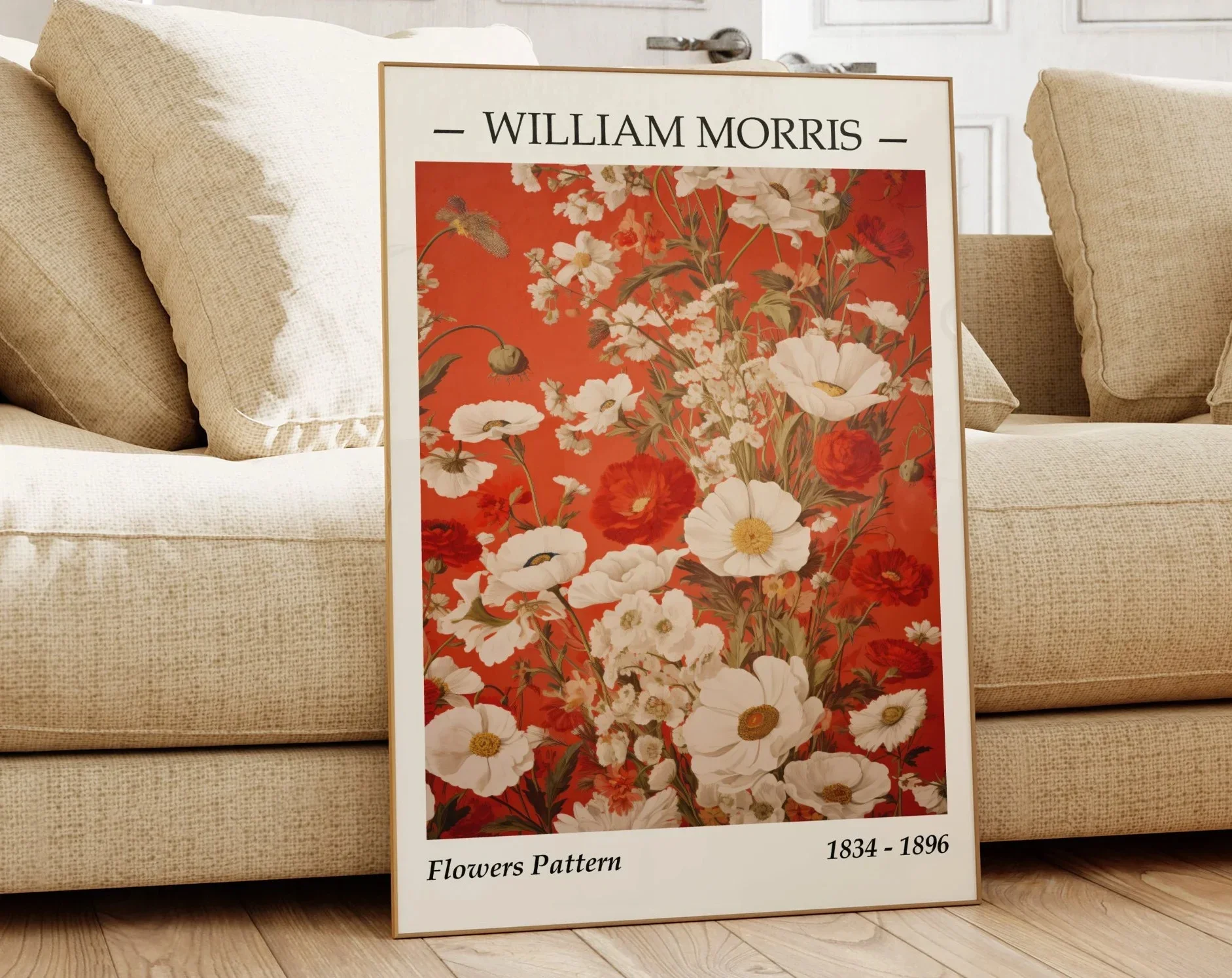 Plakat botaniczny vintage w stylu retro Khaki