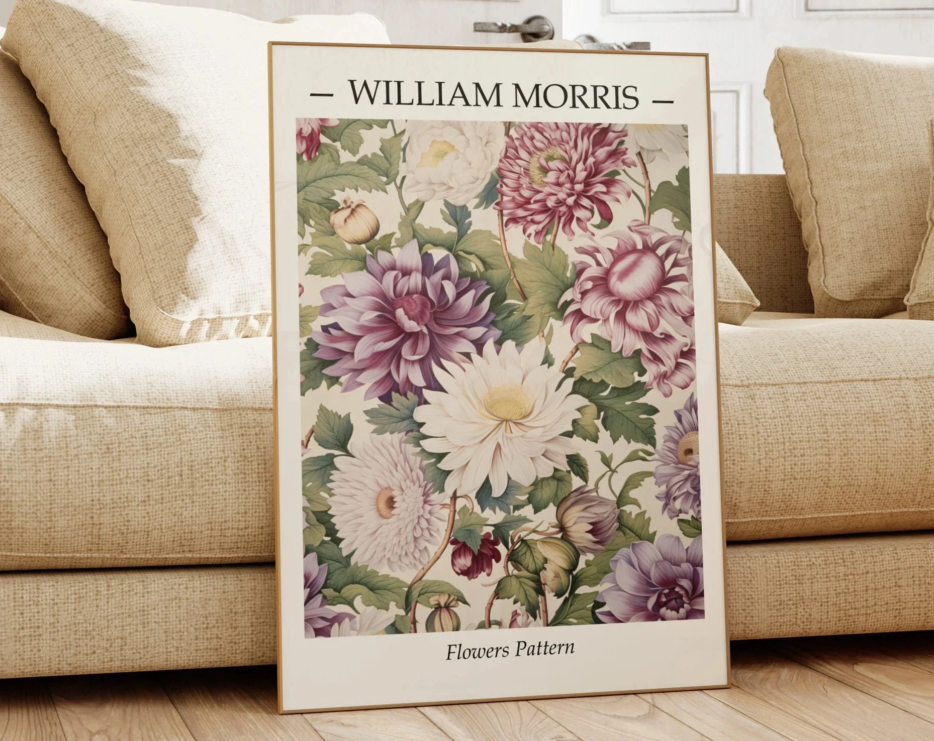 Plakat botaniczny vintage w stylu retro Turkusowy