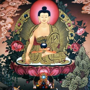 Budda - plakat do medytacji i wyciszenia Czerwony