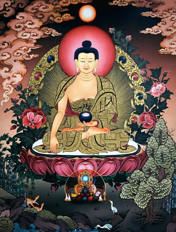Budda - plakat do medytacji i wyciszenia Czerwony