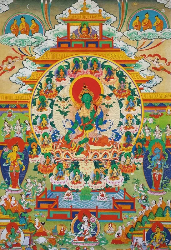 Budda - plakat do medytacji i wyciszenia Zielony