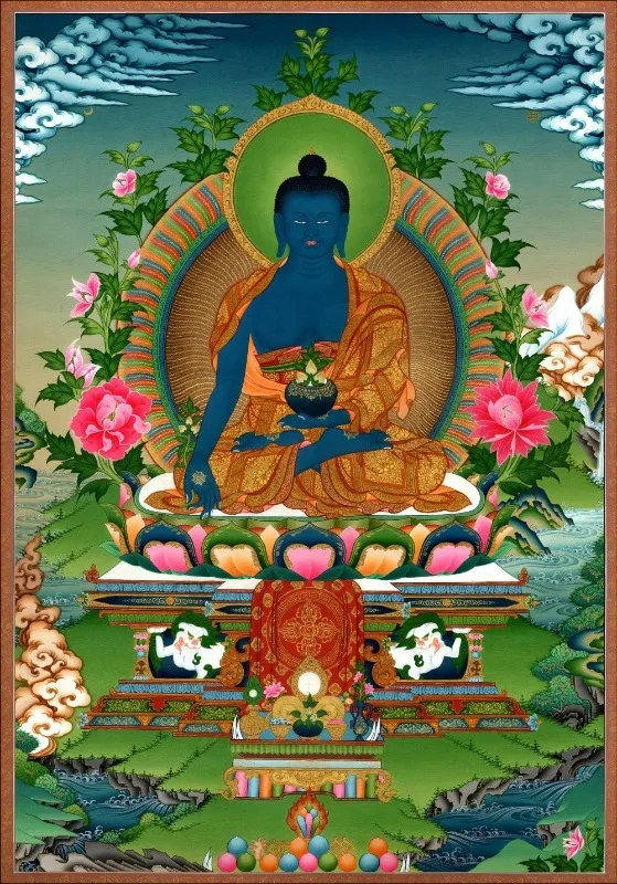 Budda - plakat do medytacji i wyciszenia żółty