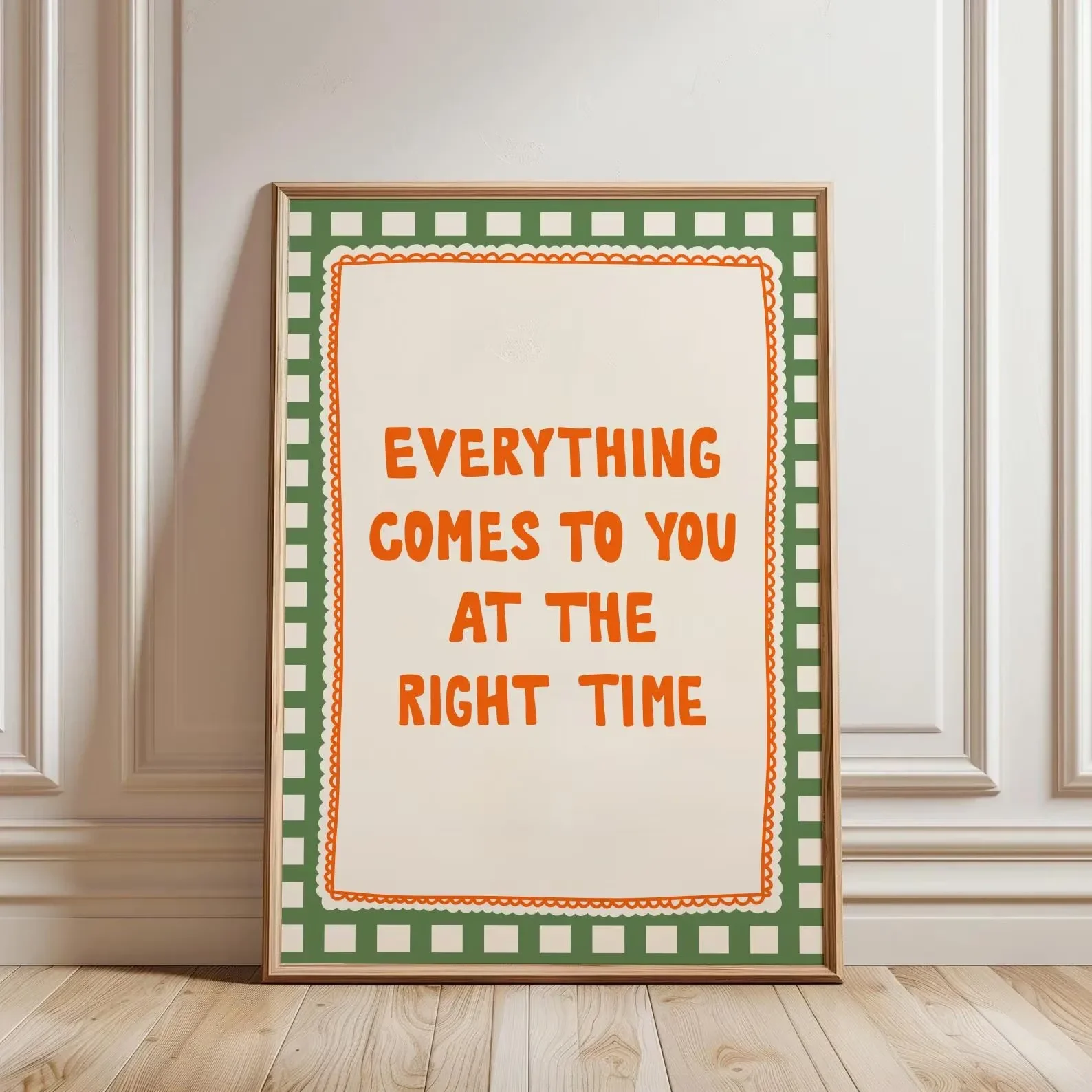Minimalistyczny plakat Cafecito z motywem matcha Srebrny