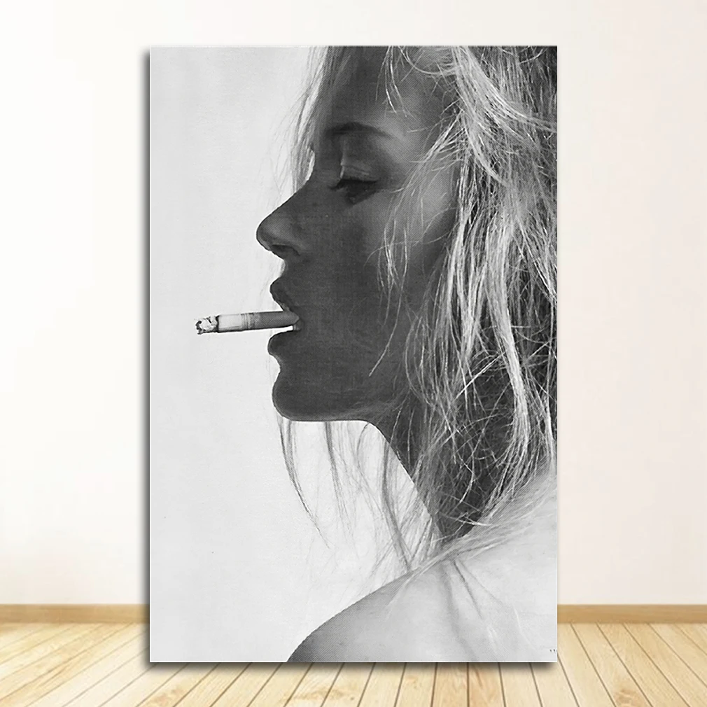 Plakat czarno-biała fotografia mody Niebieski
