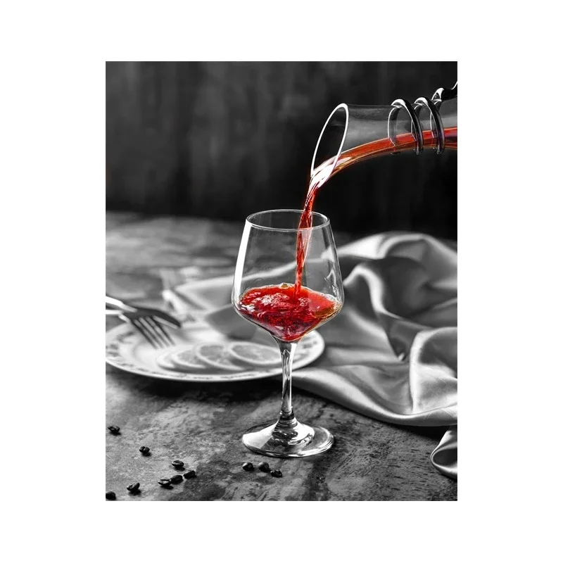 Plakat czerwone wino i kieliszek Czekolada