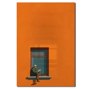 Plakat minimalistyczny dla miłośnika książek Biały