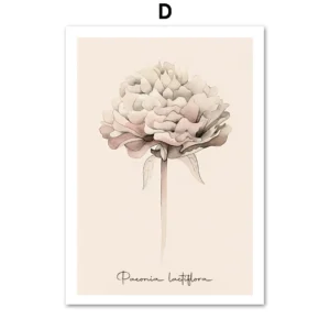 Plakat dmuchawiec minimalizm boho Burgundia