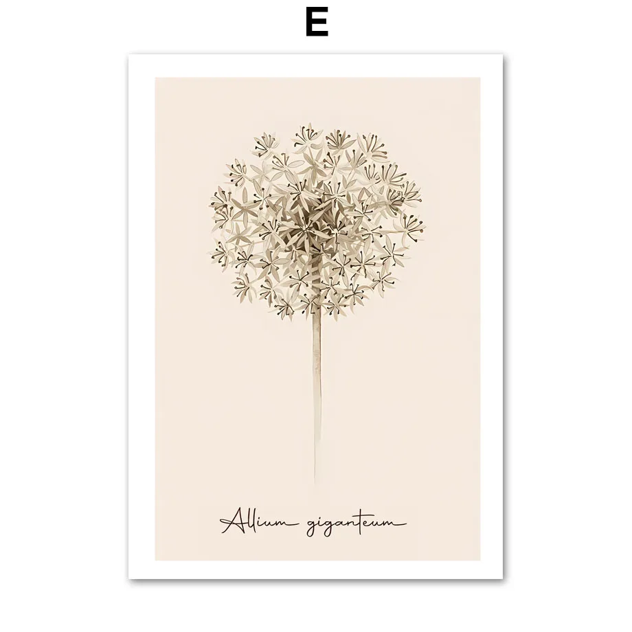 Plakat dmuchawiec minimalizm boho Fioletowy