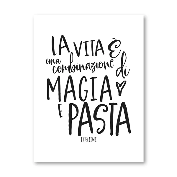 Plakat do kuchni przewodnik po makaronach żółty