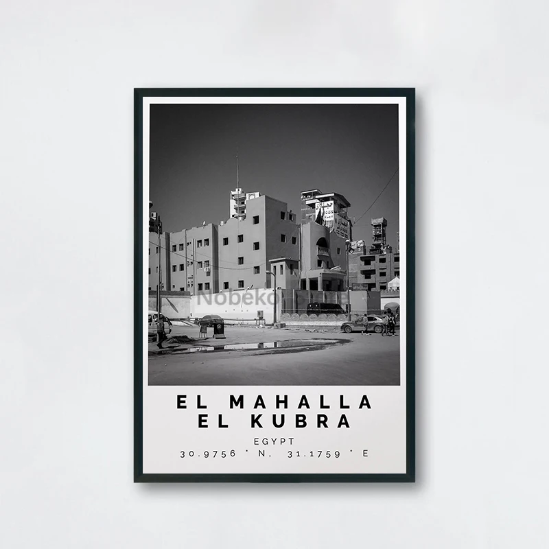 Plakat Egipt czarno-biały – fotografia podróżnicza Róża czerwona