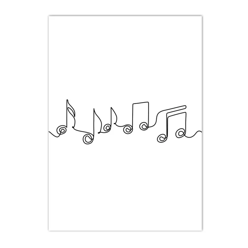 Plakat fortepian minimalistyczna linia Czarny