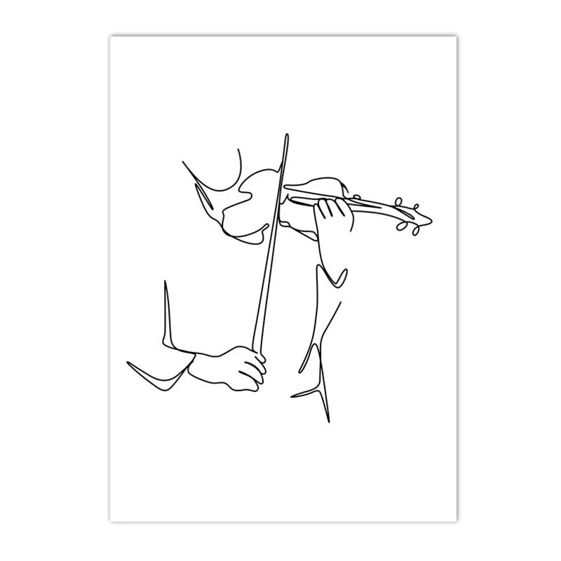 Plakat fortepian minimalistyczna linia Wielo