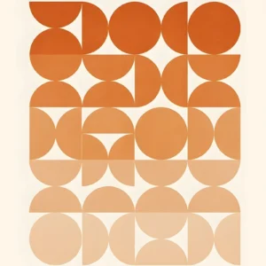 Plakat geometryczny Bauhaus mid-century Biały