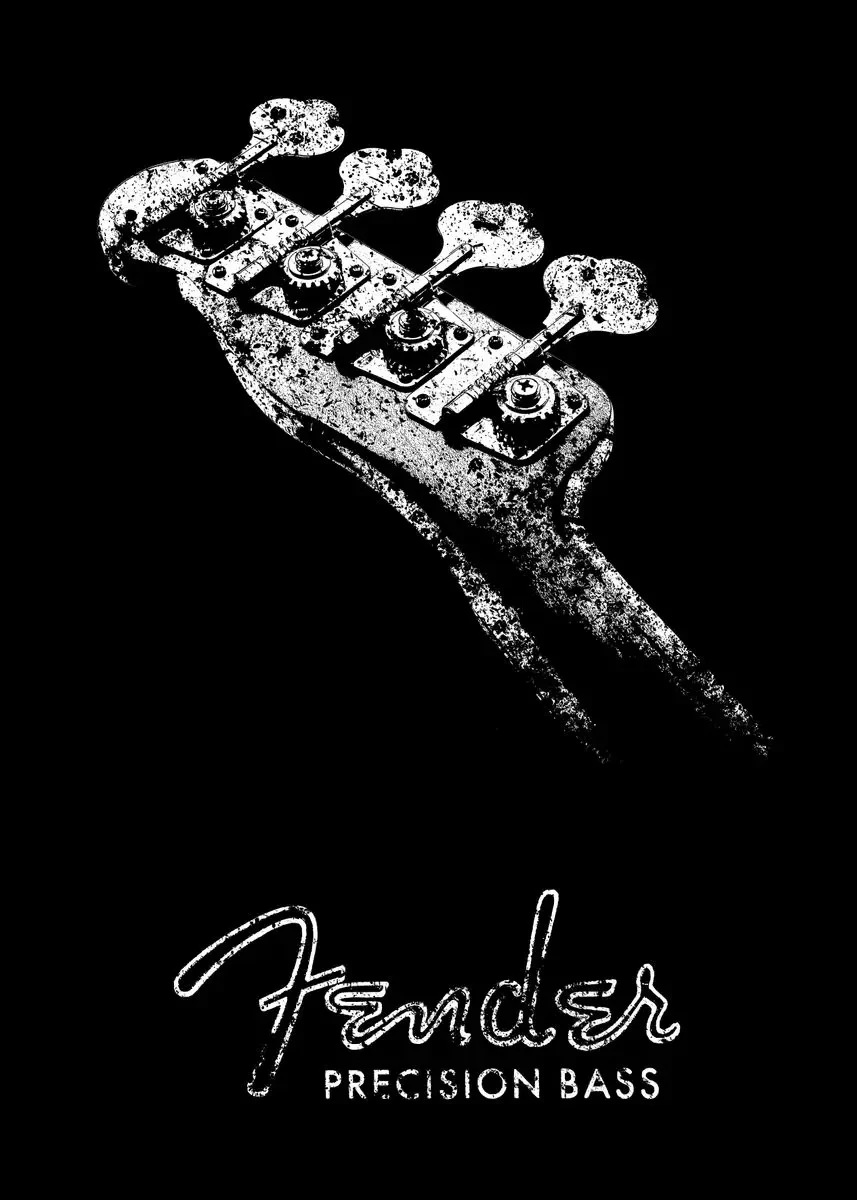 Plakat gitara line art – abstrakcyjny rysunek na ścianę Jasnozielony