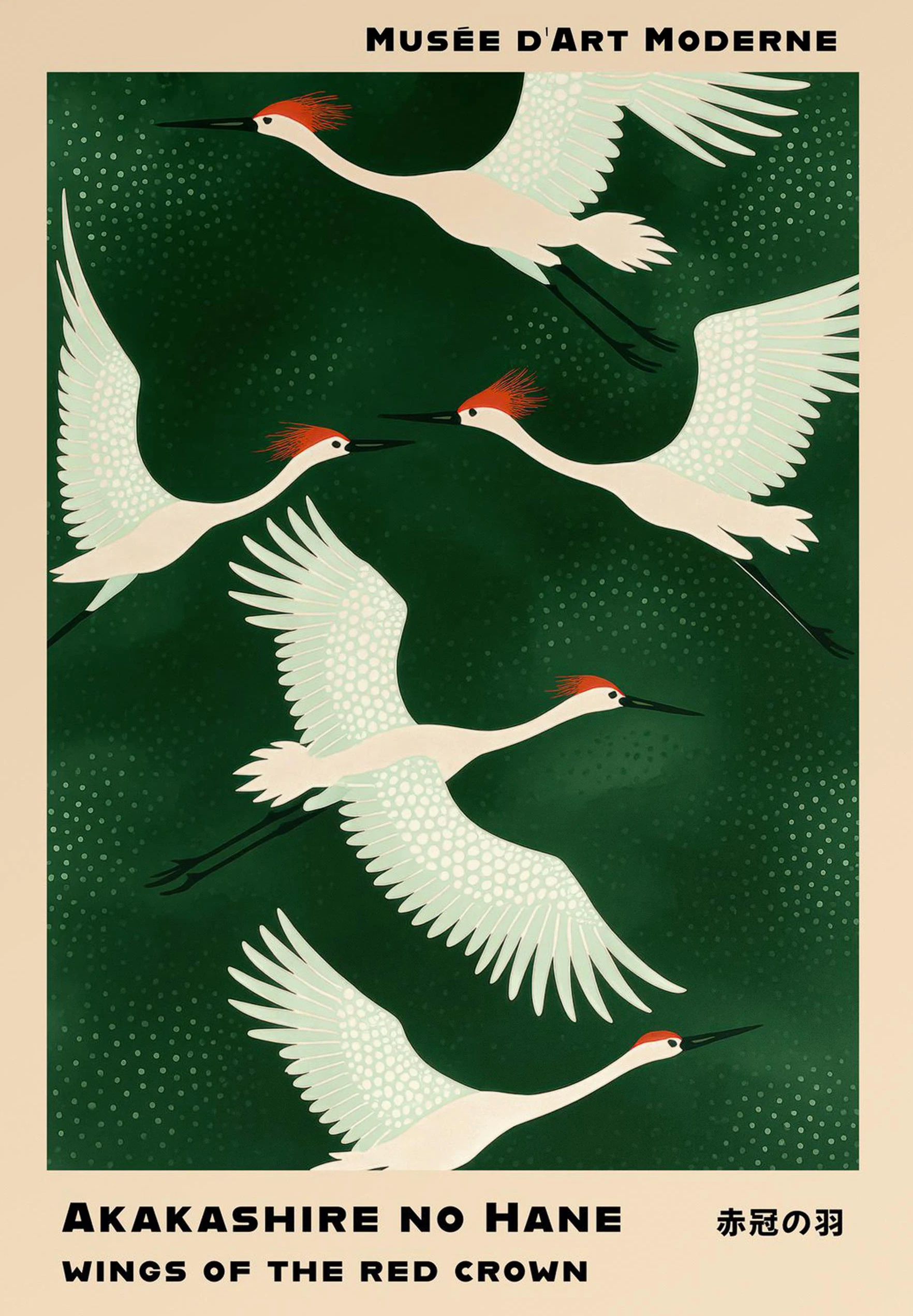 Plakat góra Fudżi i japońska natura Czarny