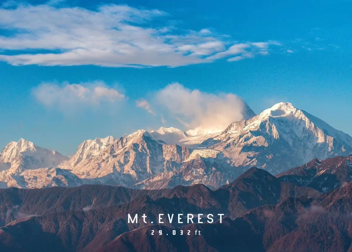 Plakat Mount Everest górski krajobraz śliwka