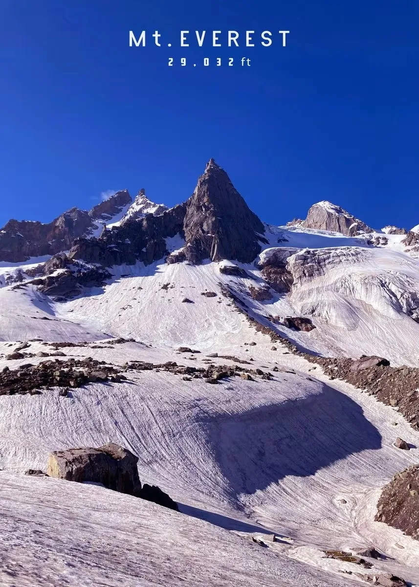 Plakat Mount Everest górski krajobraz Zielony