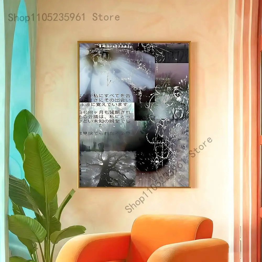 Plakat w mrocznym stylu gotyckiej estetyki Brązowy