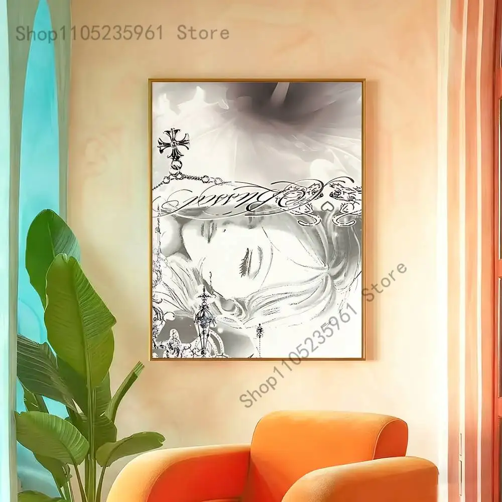 Plakat w mrocznym stylu gotyckiej estetyki Zielony