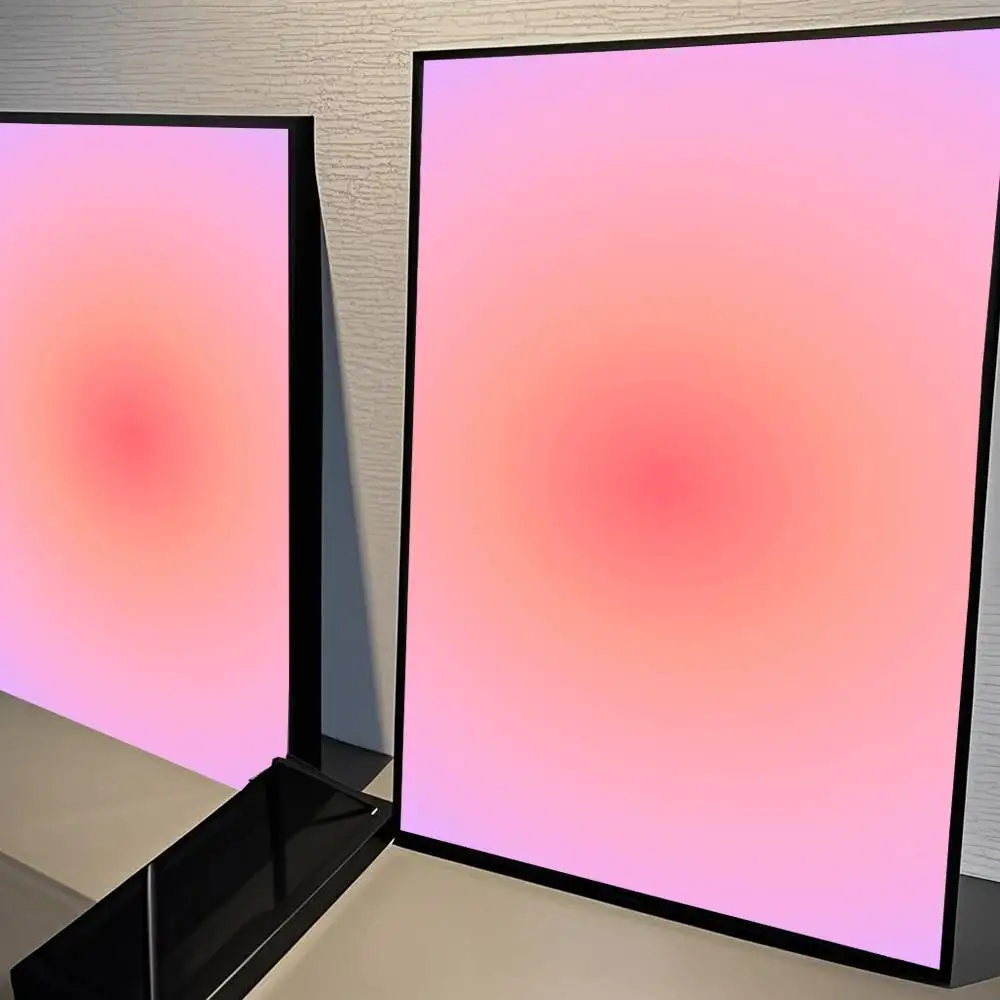 Plakat gradient aura - abstrakcyjna grafika rozmycia Beżowy