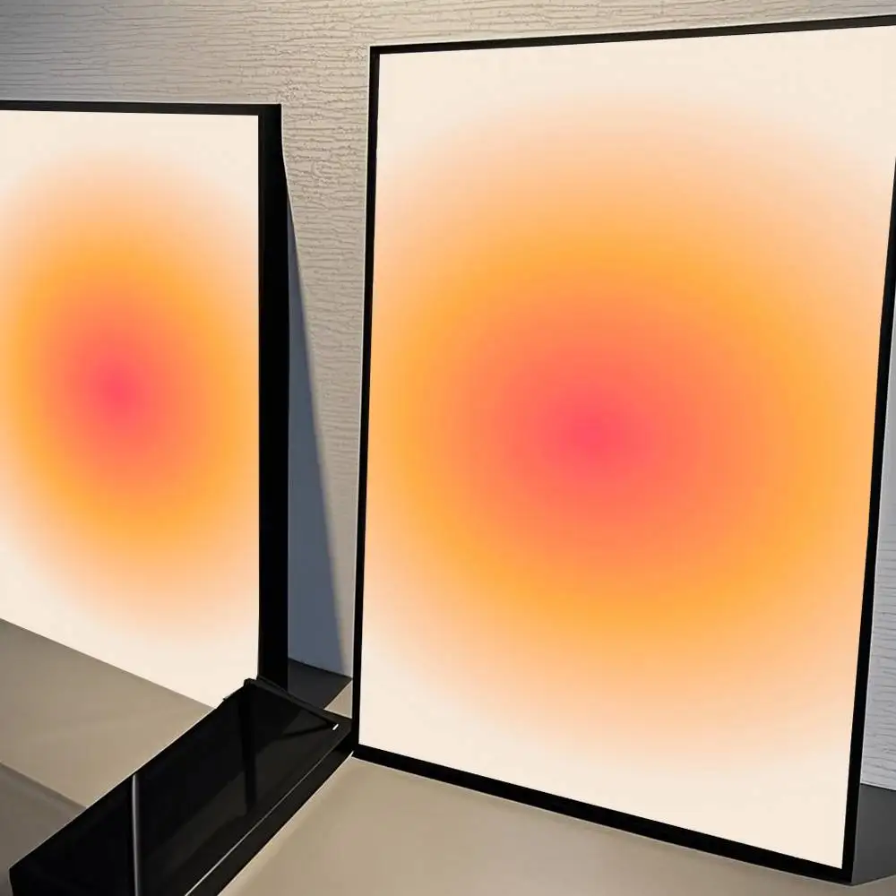 Plakat gradient aura - abstrakcyjna grafika rozmycia Biały