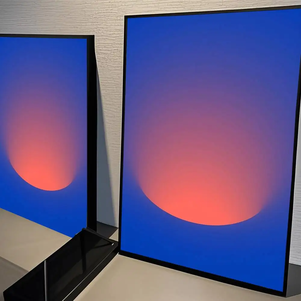 Plakat gradient aura - abstrakcyjna grafika rozmycia Czarny