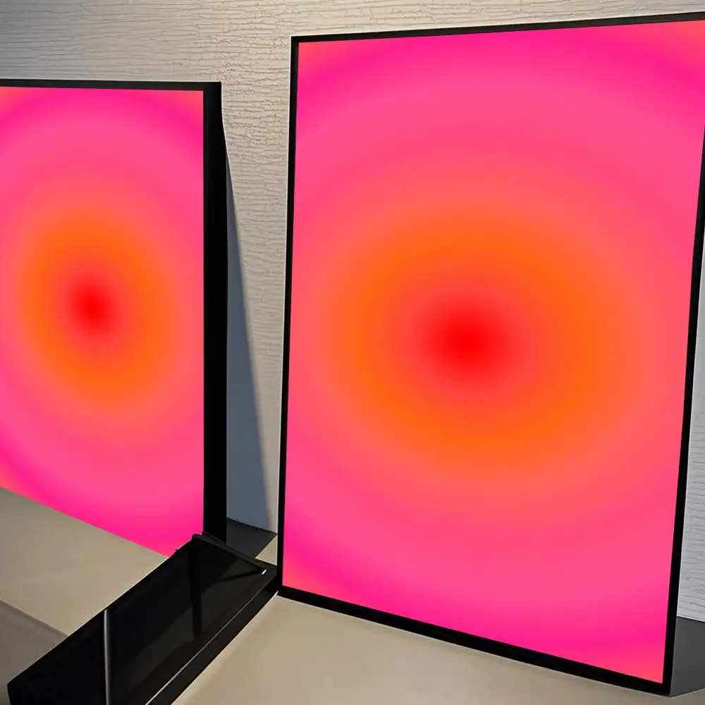 Plakat gradient aura - abstrakcyjna grafika rozmycia Czerwony