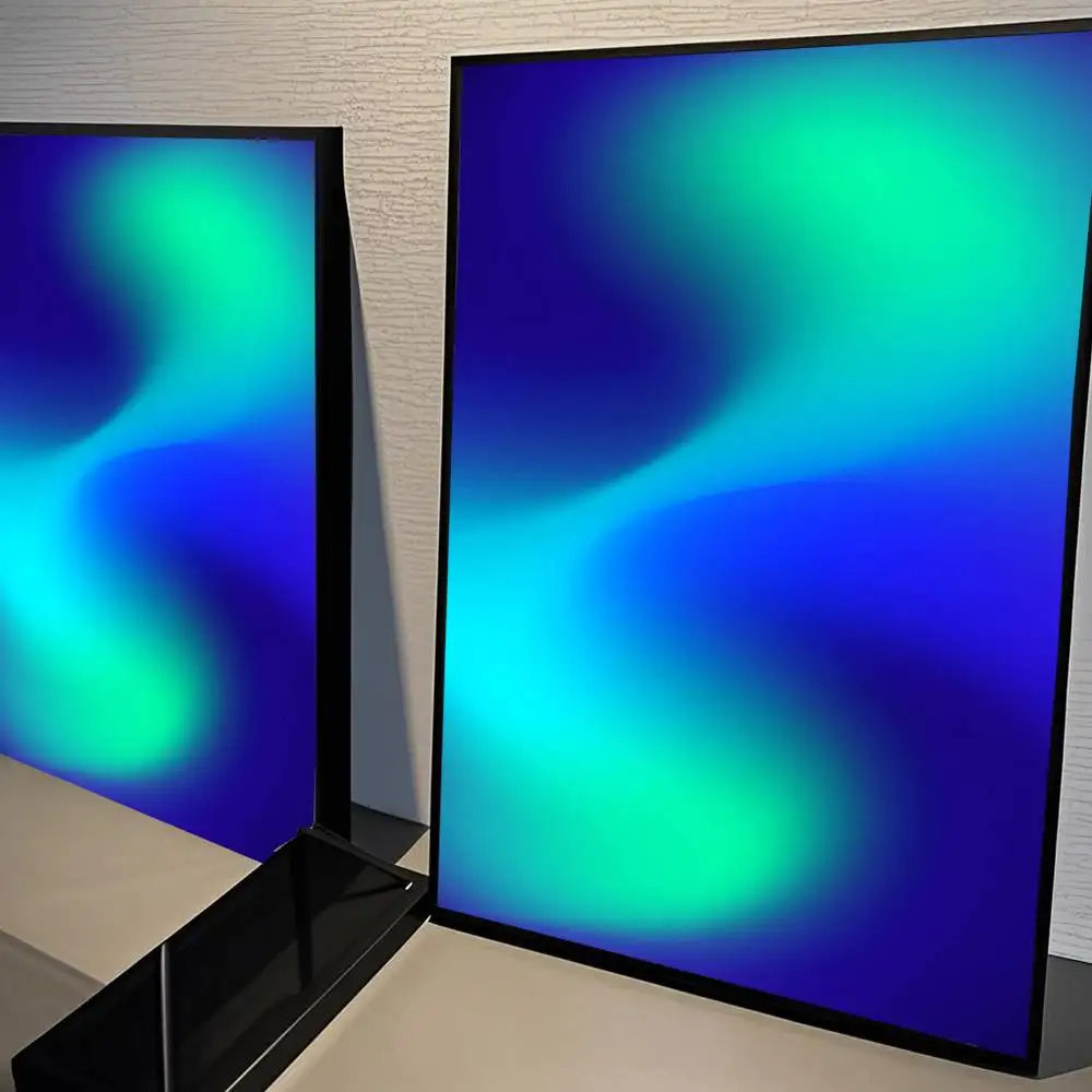 Plakat gradient aura - abstrakcyjna grafika rozmycia Granatowy