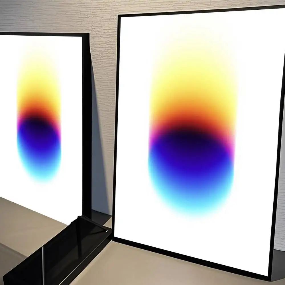 Plakat gradient aura - abstrakcyjna grafika rozmycia Niebieski