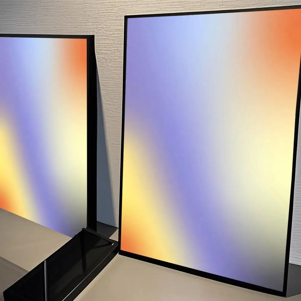 Plakat gradient aura - abstrakcyjna grafika rozmycia żółty