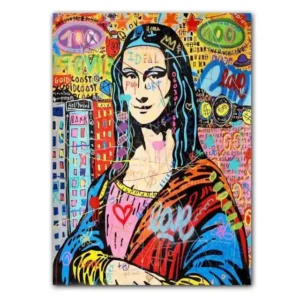 Nowoczesne graffiti - abstrakcyjny plakat street art Różowy