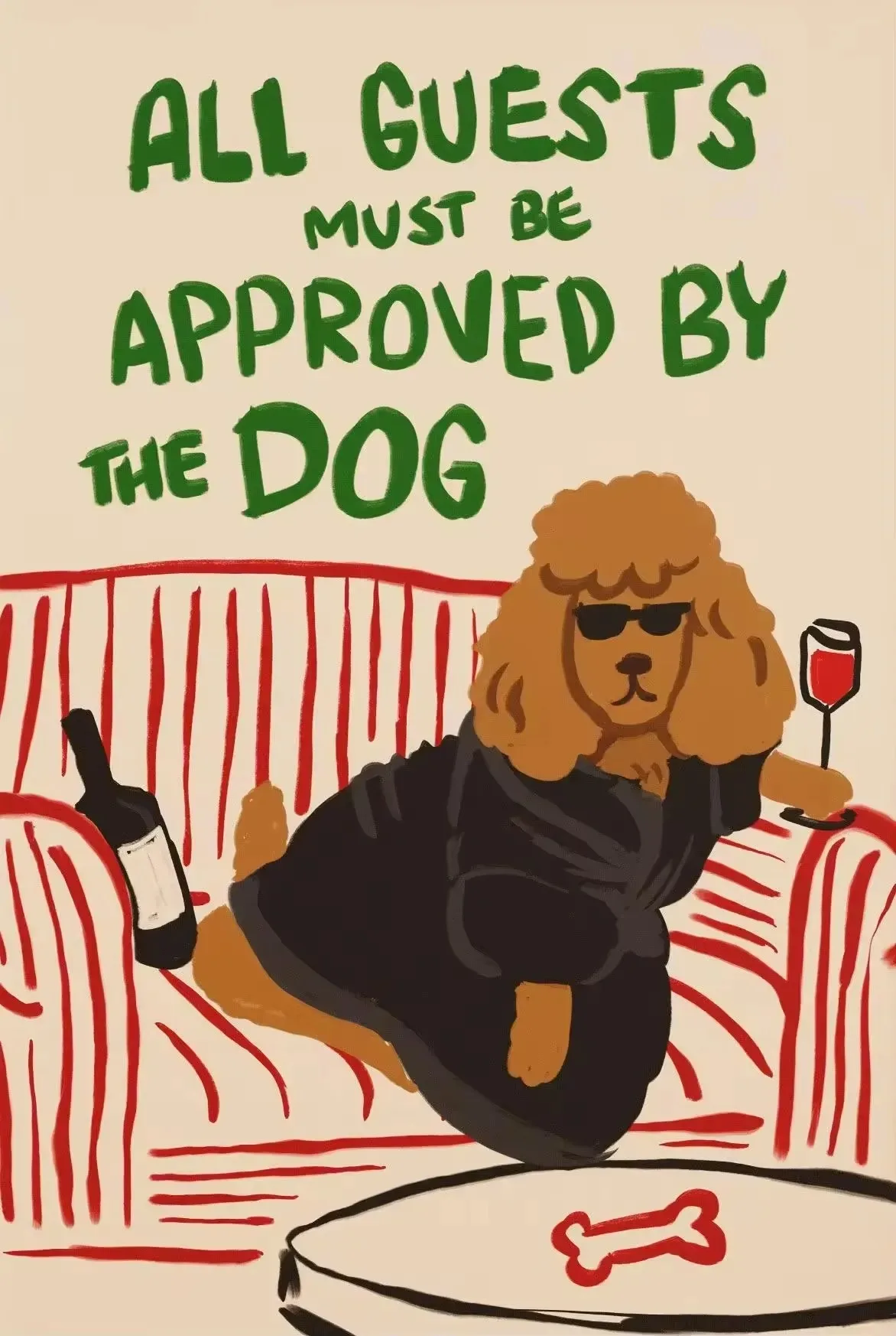 Zgoda kotów wymagana - humorystyczny plakat dla kociarzy Burgundia