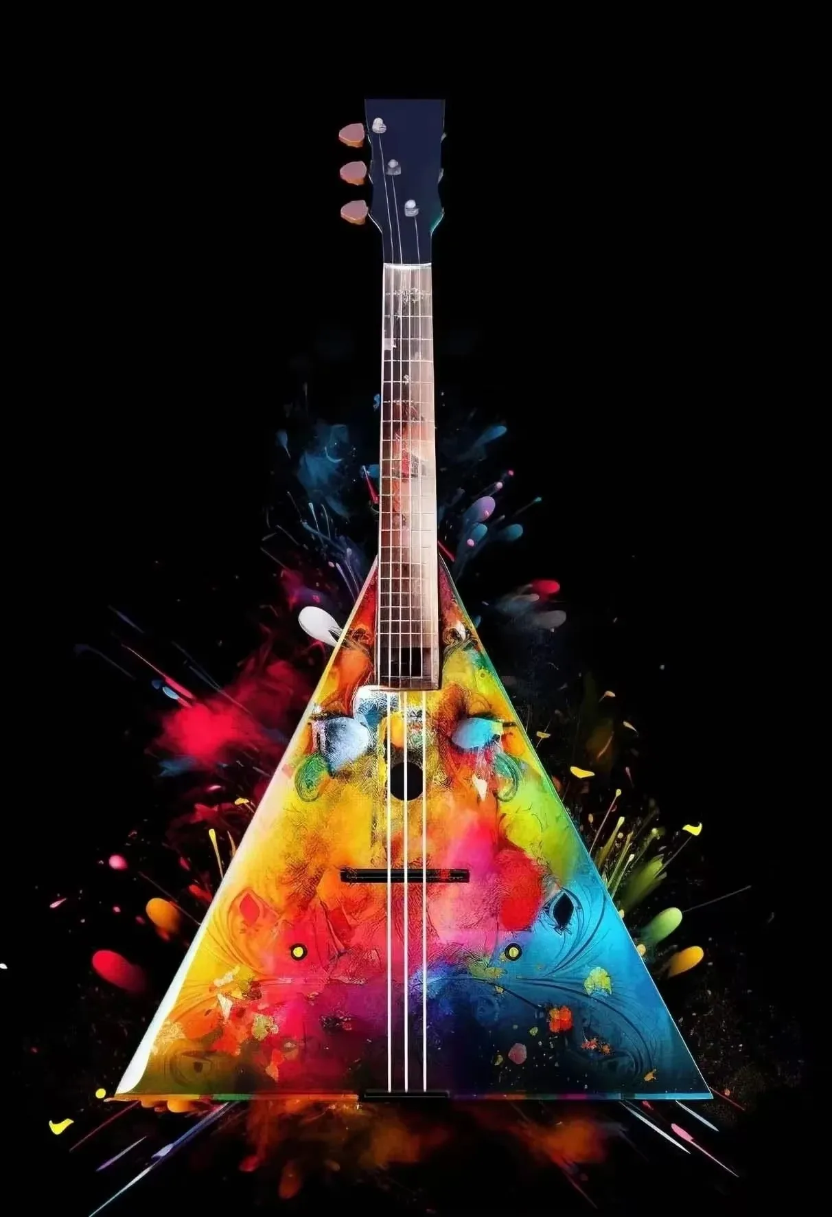 Plakat instrumenty klasyczne – fortepian i gitara Ciemny szary