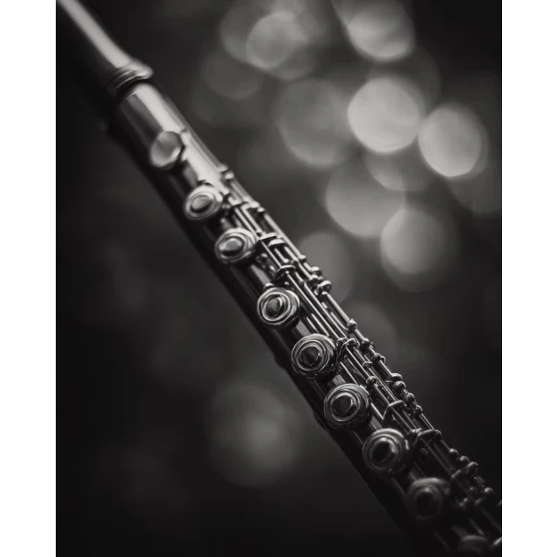 Plakat instrumenty muzyczne czarno-biały Fioletowy