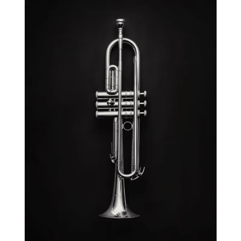 Plakat instrumenty muzyczne czarno-biały Granatowy