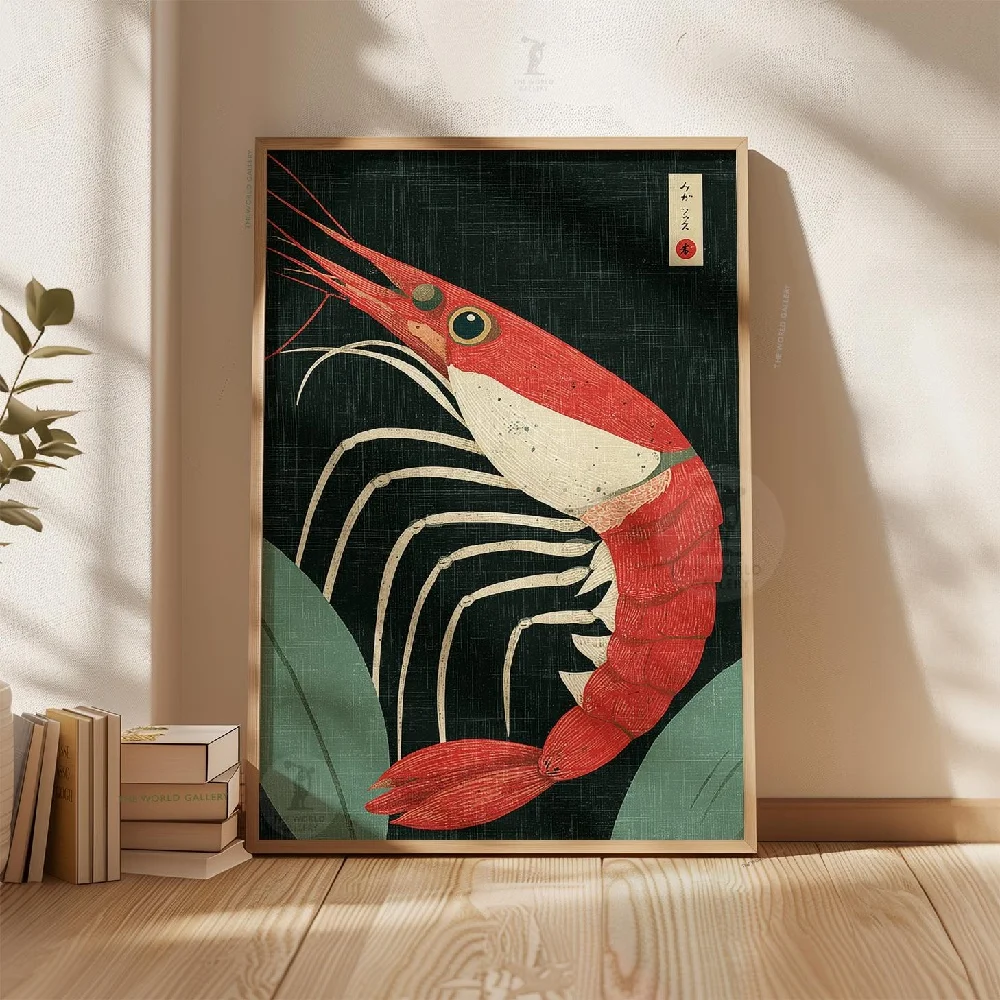 Plakat z japońskimi rybami Koi Ciemny szary
