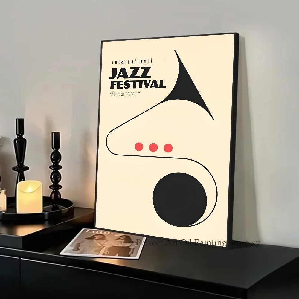 Plakat jazz i gramofon do salonu Zielony